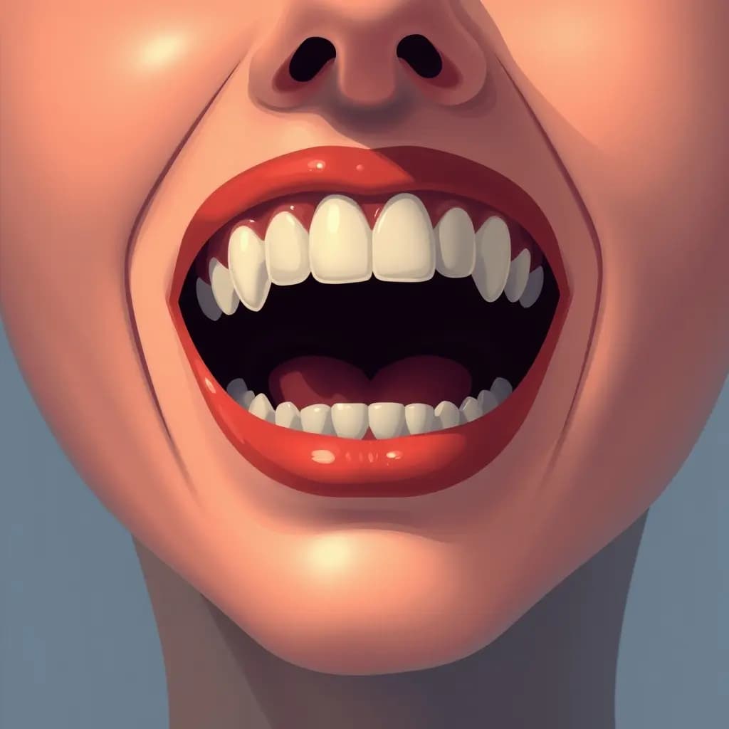 Dream illustration: Teeth unnaturally perfect