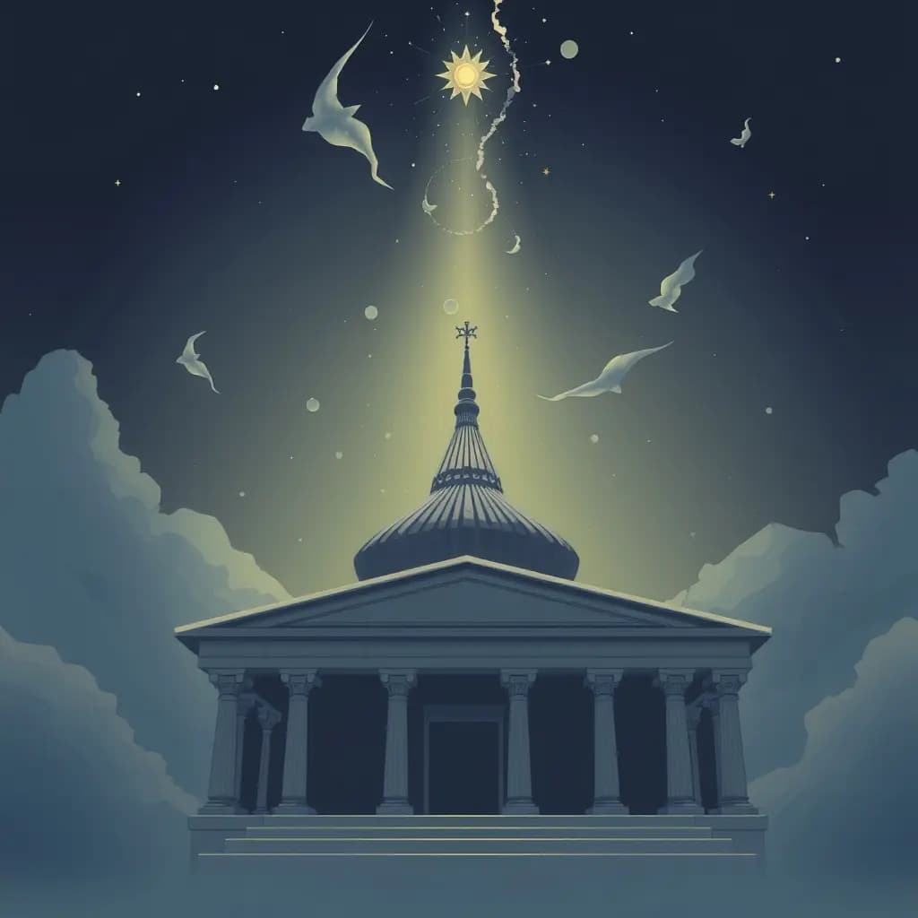 Dream illustration: Temple roof opens skyward