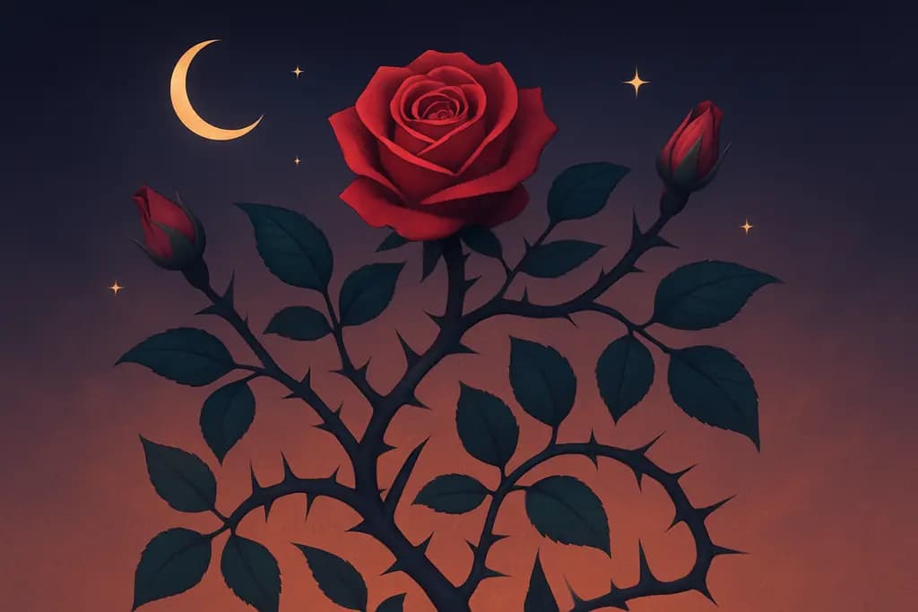 Dream illustration: Thorny Rose Bush