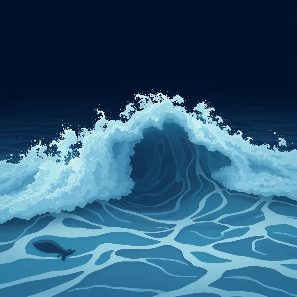 Dream illustration: Tide pulling you out to sea