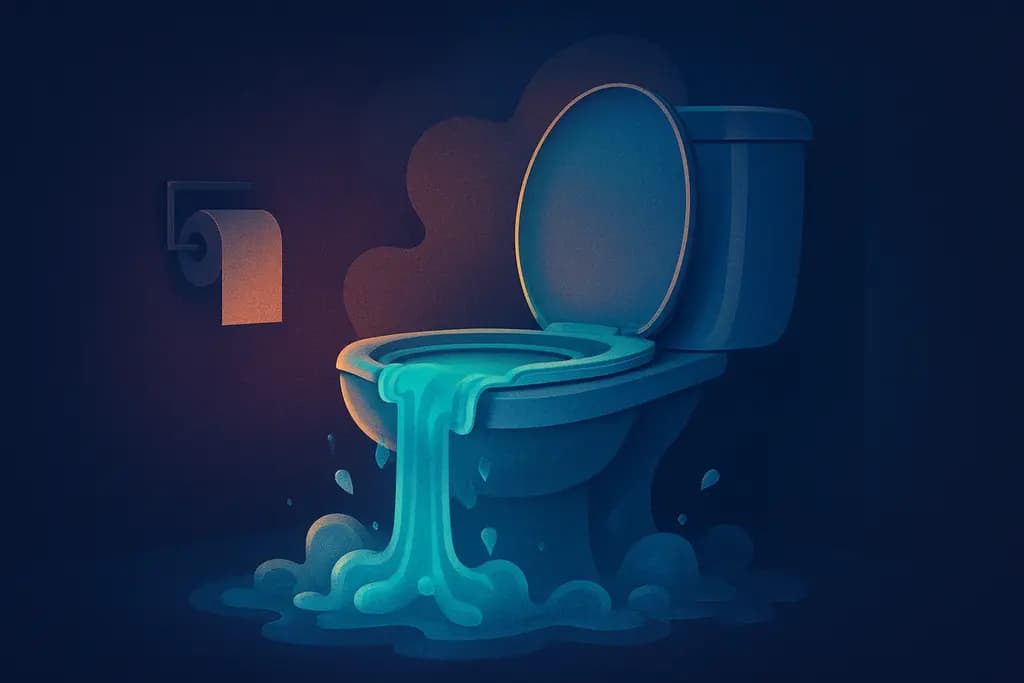 Dream illustration: Toilet overflowing