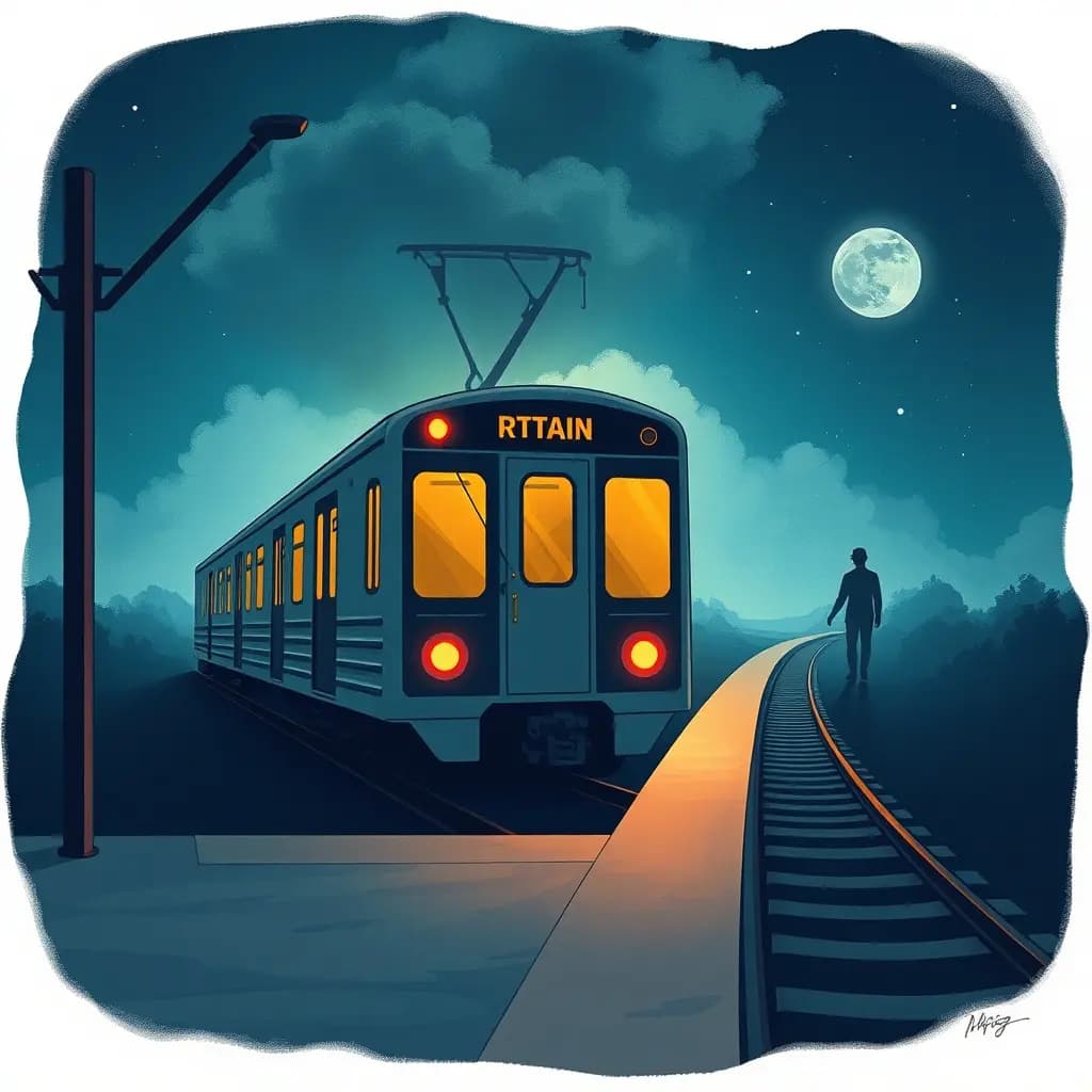 Dream illustration: Train leaving without you