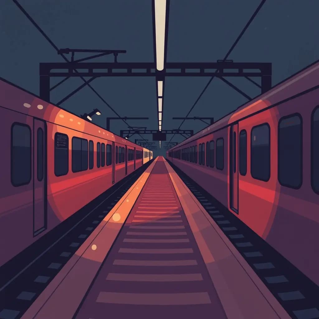 Dream illustration: Train platform empty