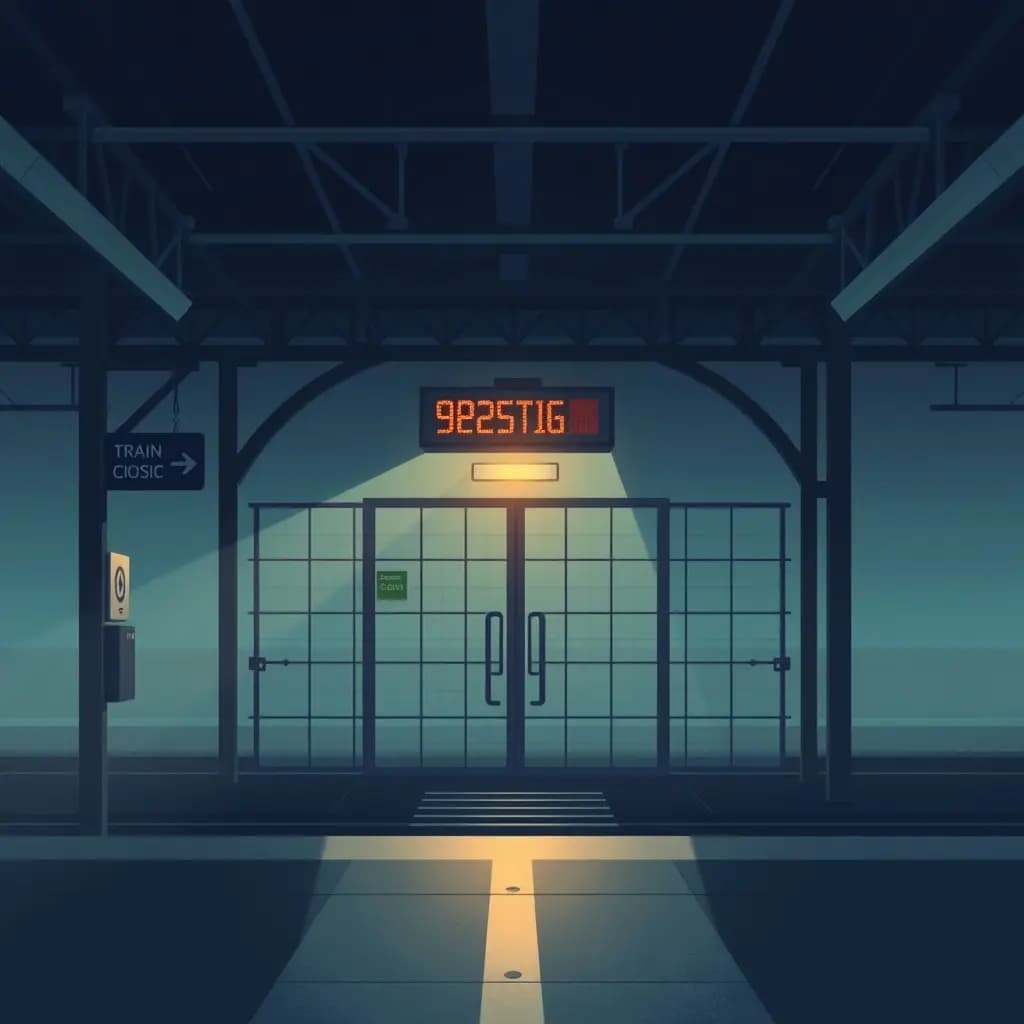 Dream illustration: Train station locked closed