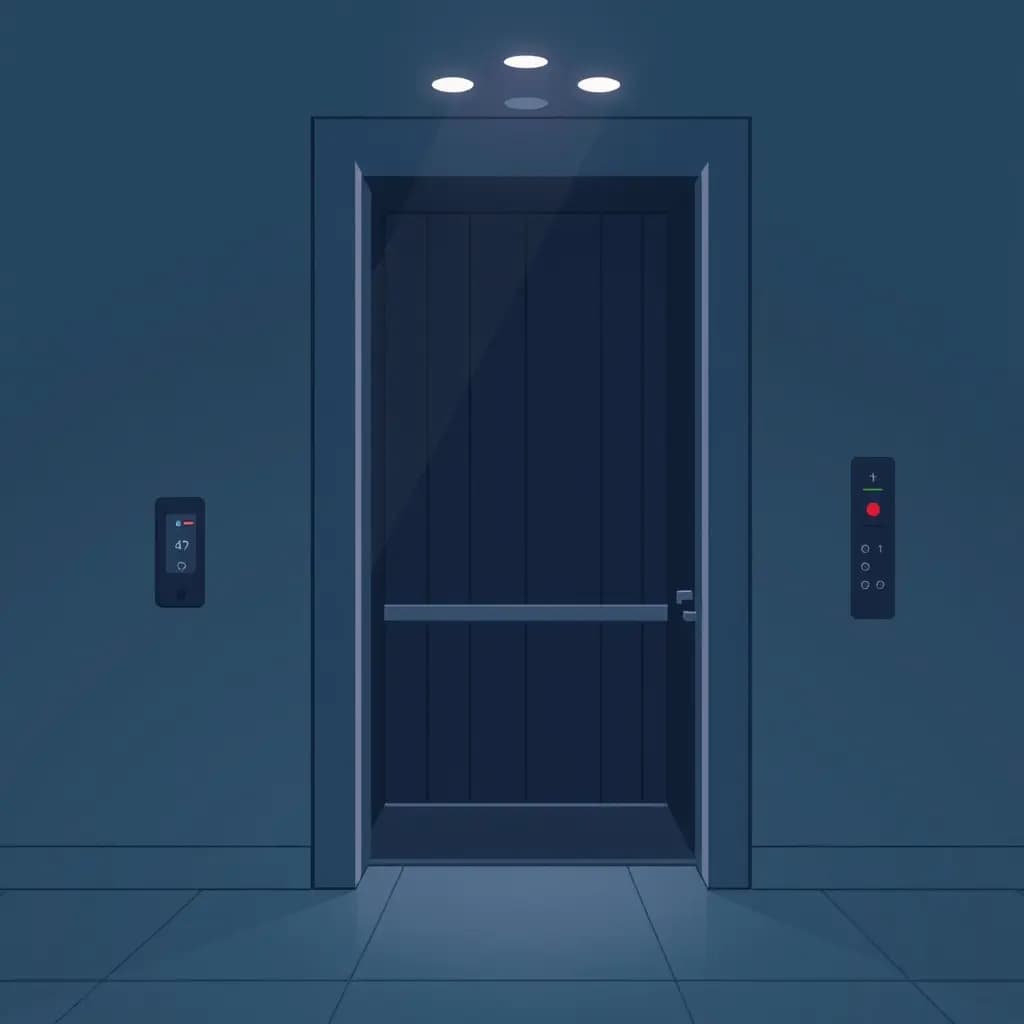 Dream illustration: Trapped in an elevator