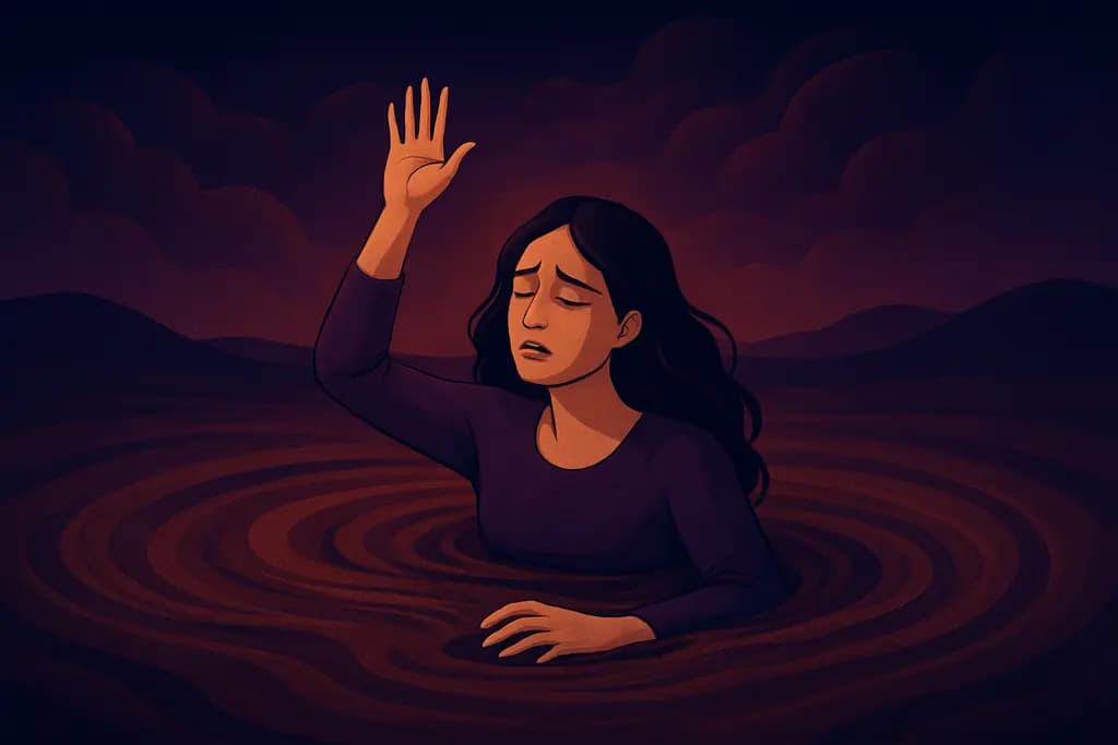 Dream illustration: Trapped in quicksand