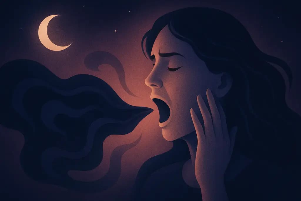 Dream illustration: Trying to shout but no sound comes out