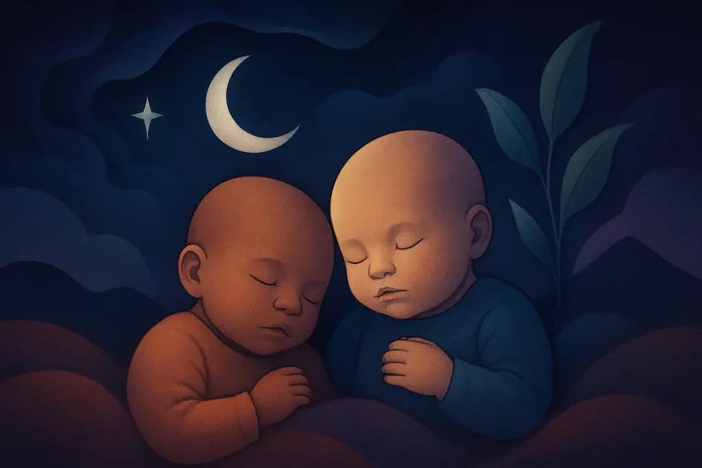Dream illustration: two adopted babies in dream