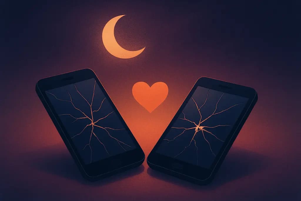 Dream illustration: two broken phones dream meaning