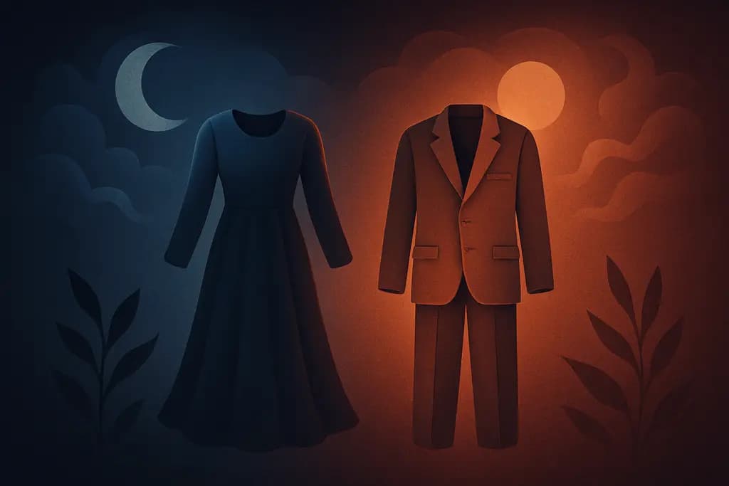 Dream illustration: two outfits that keep changing style dream meaning
