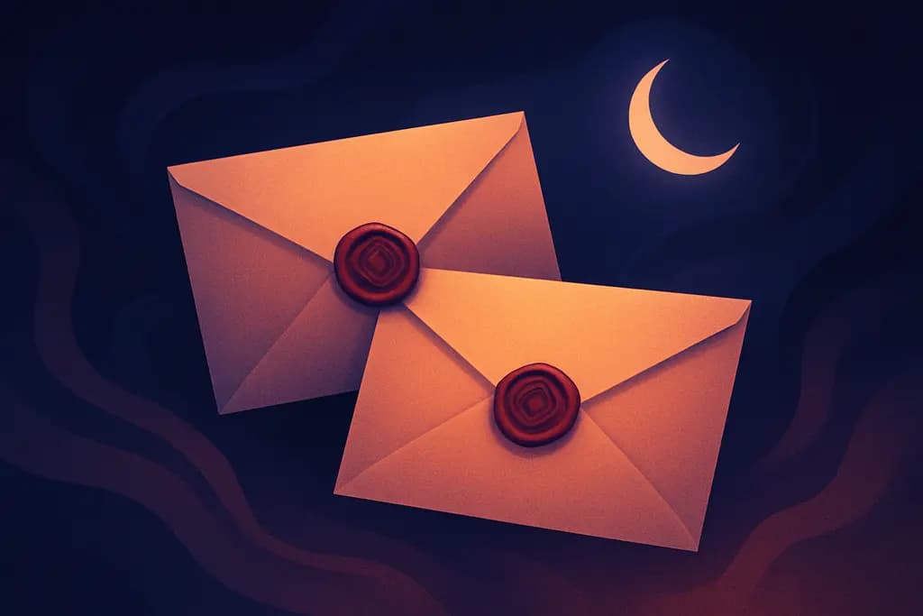 Dream illustration: two sealed letters dream meaning