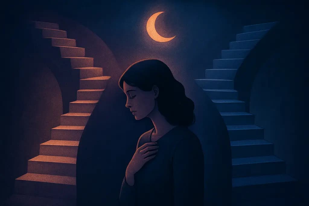Dream illustration: two staircases dream meaning