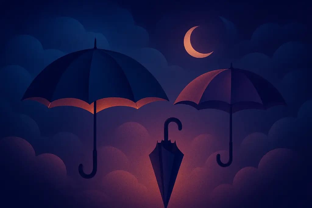 Dream illustration: Umbrellas