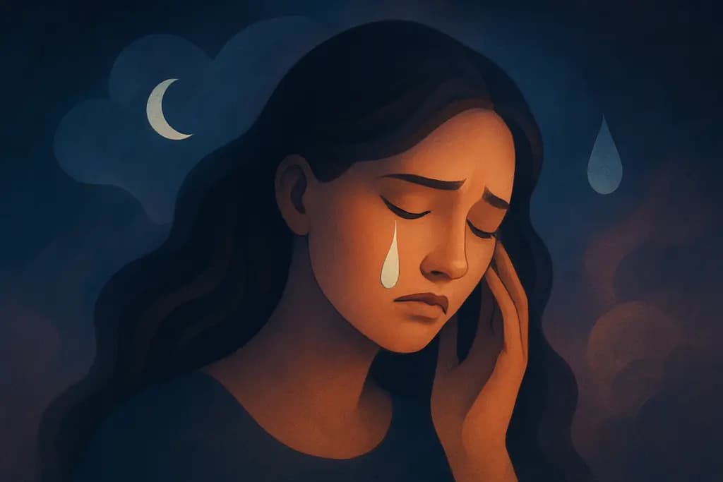 Dream illustration: Unable to cry