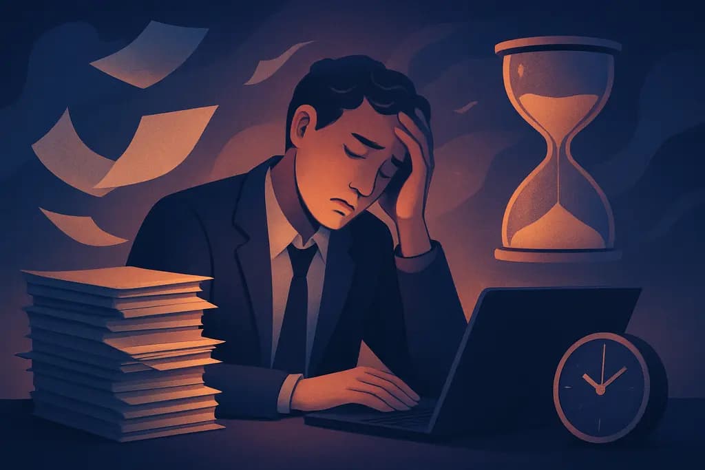 Dream illustration: Unable to keep up at work