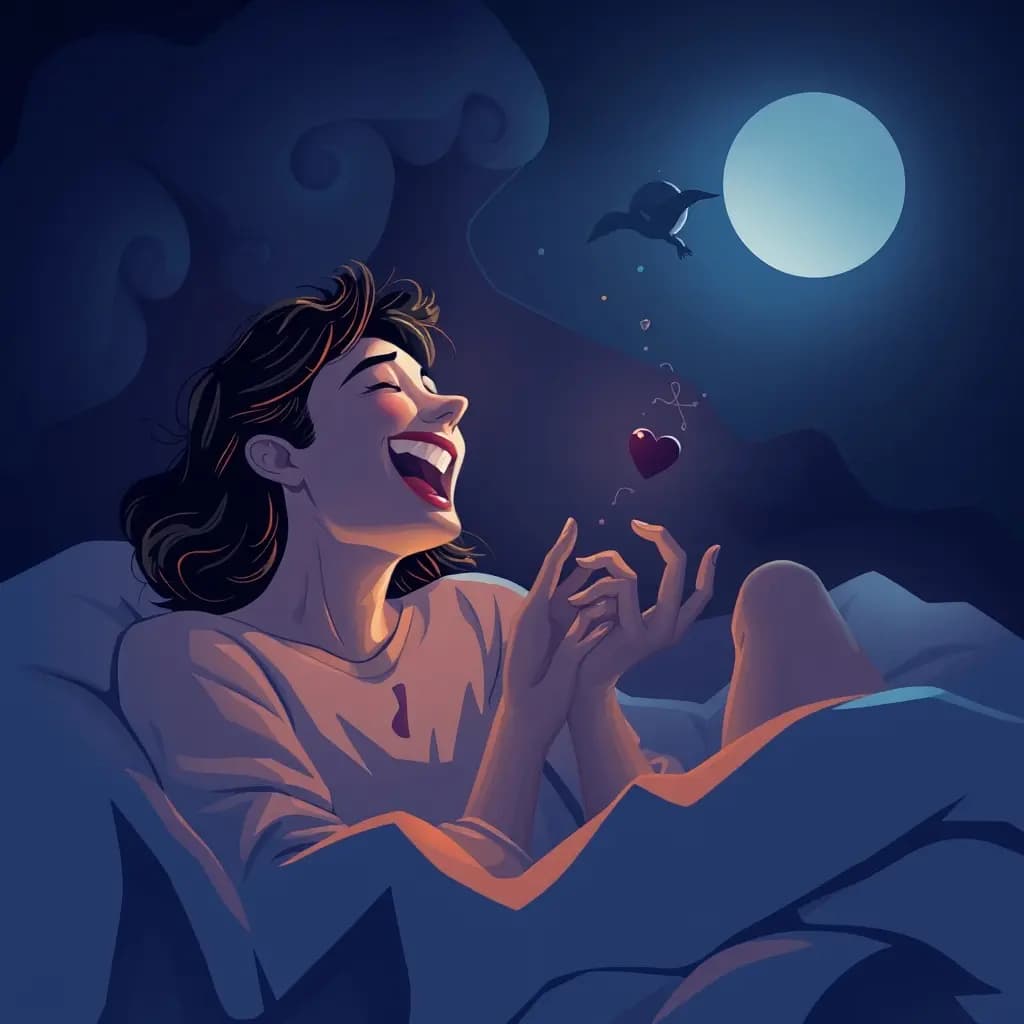 Dream illustration: Uncontrollable laughter