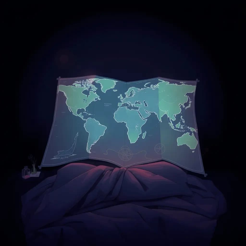 Dream illustration: Unexplained map that updates by itself