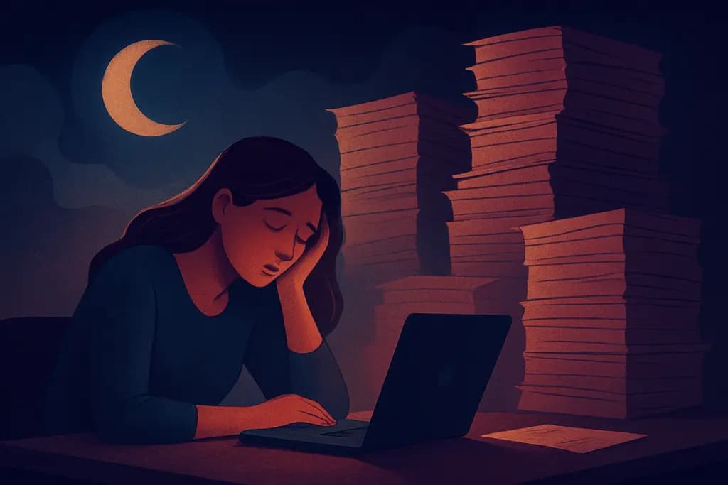 Dream illustration: Unfinished tasks piling up