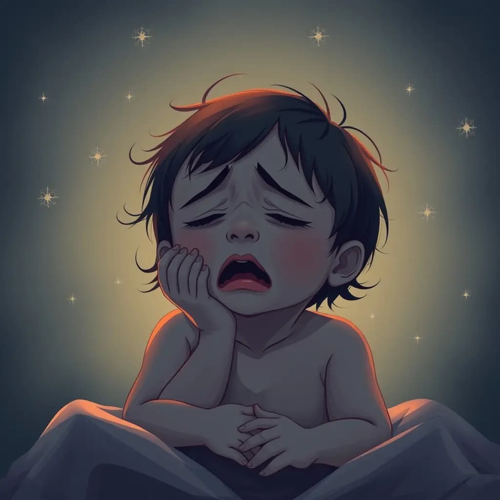 Dream illustration: Unknown child crying