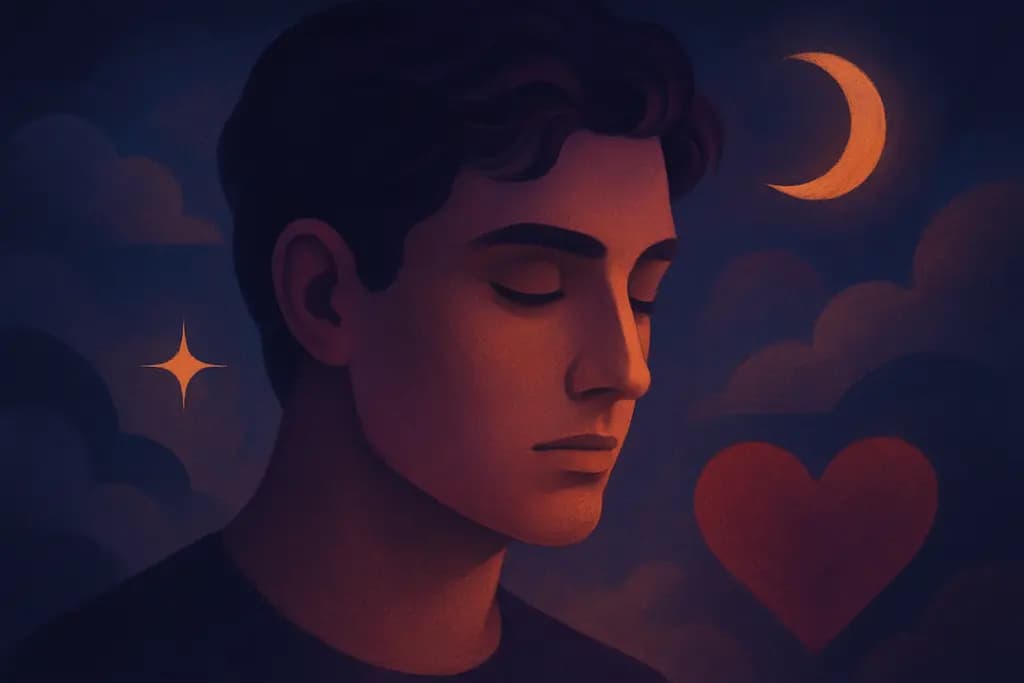 Dream illustration: Unknown lover's face