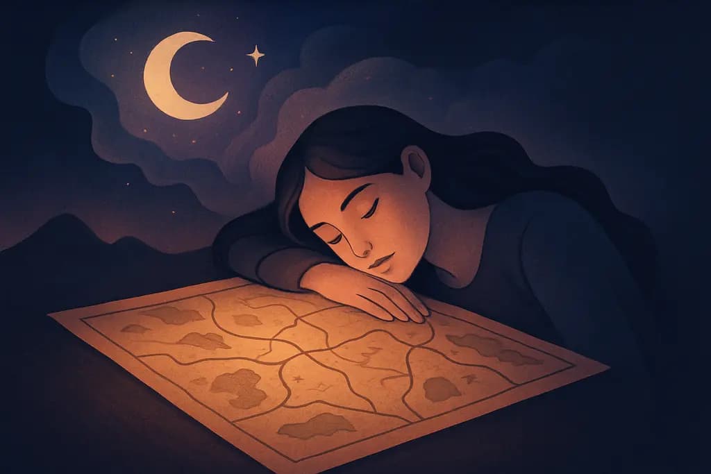 Dream illustration: Unlabeled map