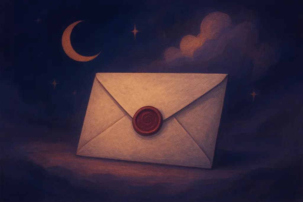 Dream illustration: Unreadable letter