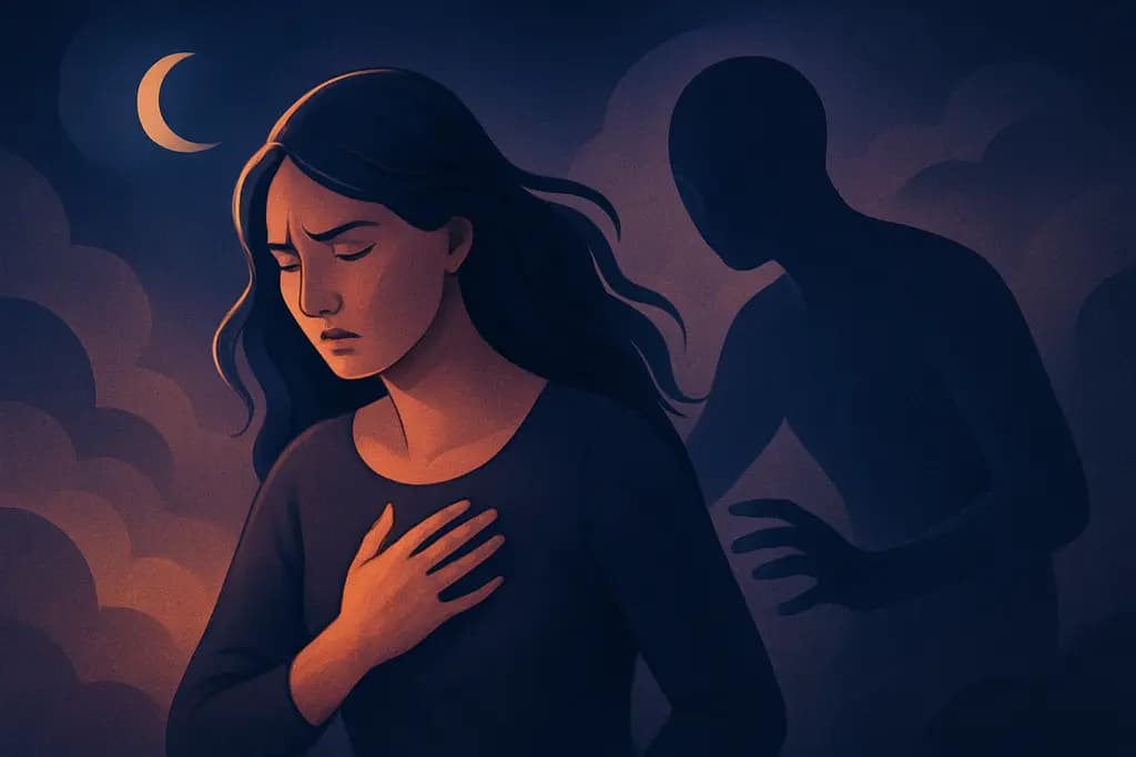 Dream illustration: unseen pressure on my chest chasing me dream meaning