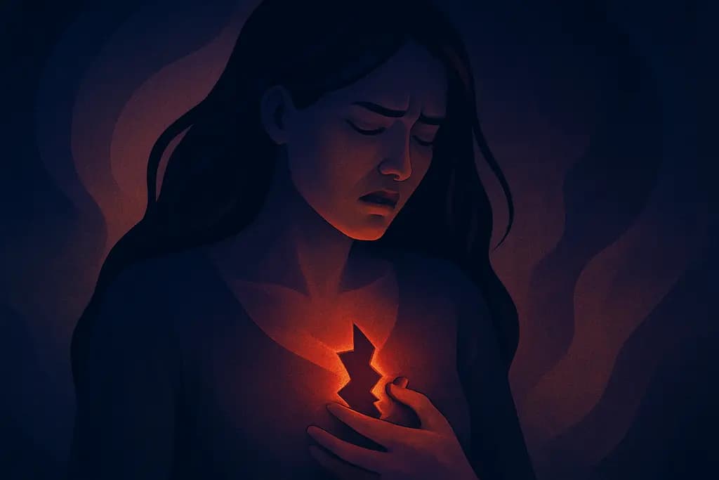 Dream illustration: unseen pressure on your chest biting me dream