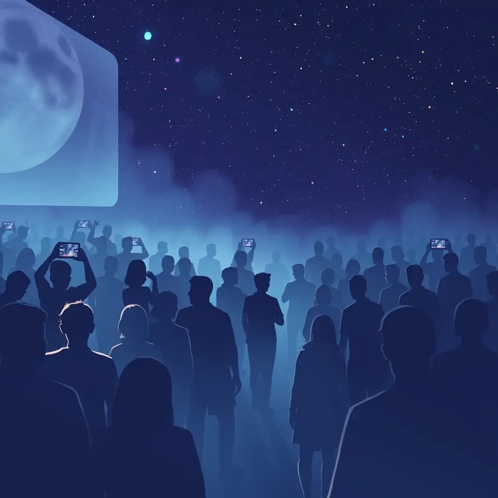 Dream illustration: Virtual crowd vanishes