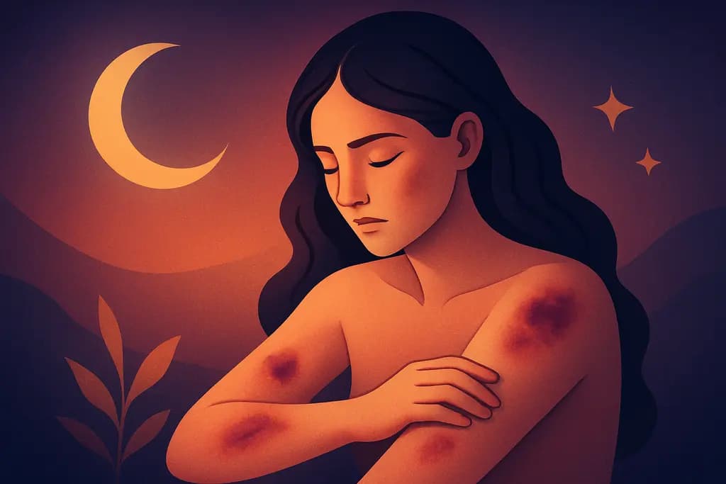 Dream illustration: Visible bruises or wounds