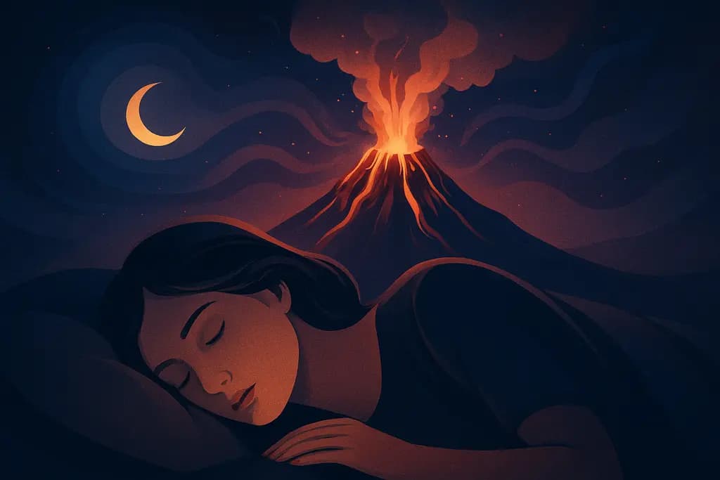 Dream illustration: Volcanic eruption vision