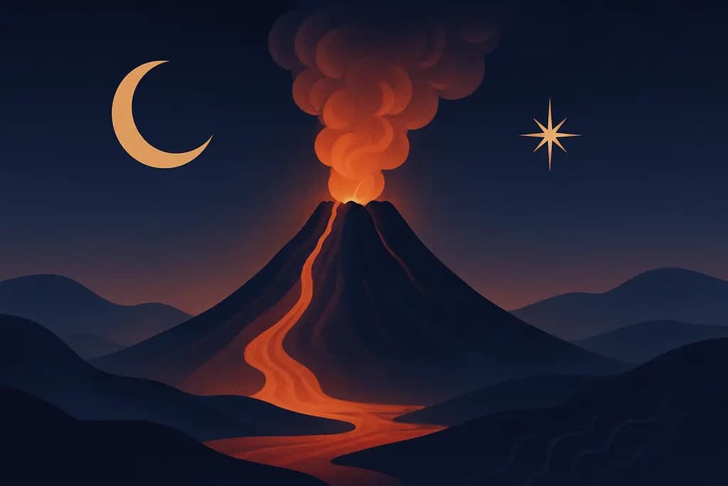 Dream illustration: Volcanoes