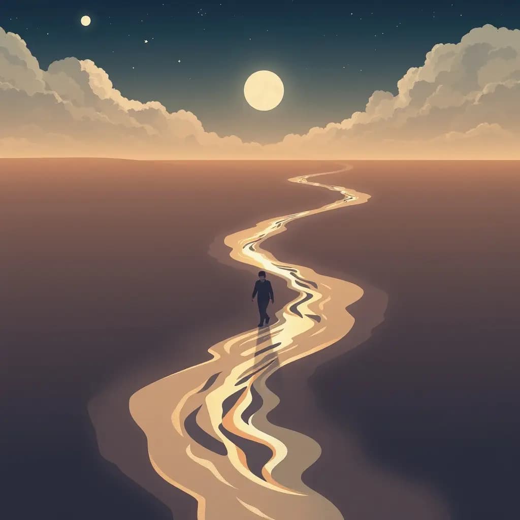 Dream illustration: Walking in quicksand