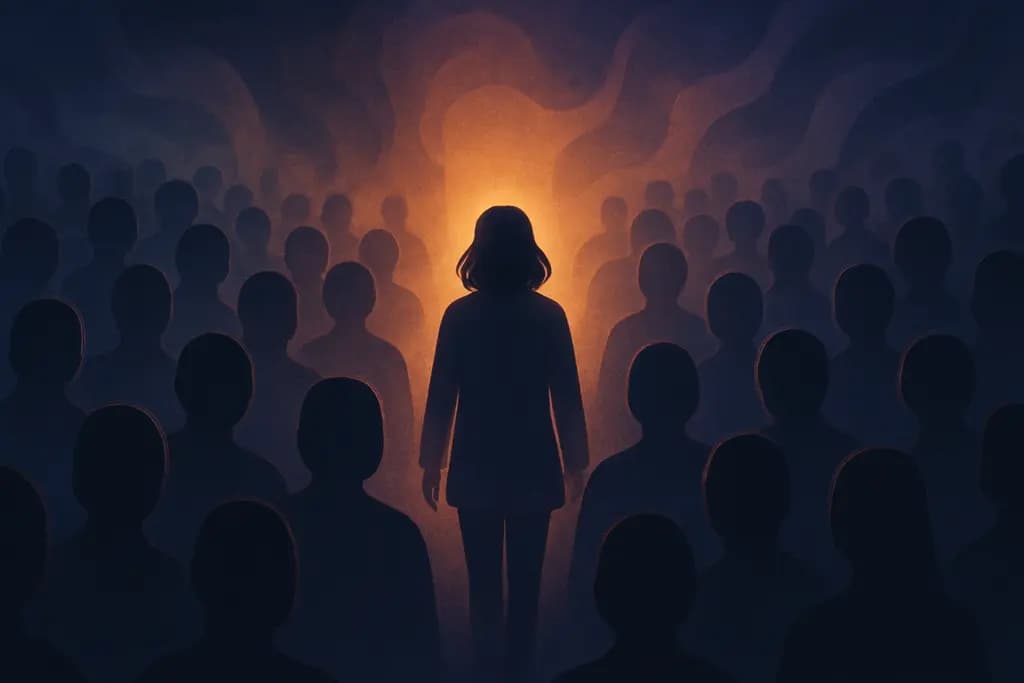 Dream illustration: Walking into a crowd you can't find your way out of