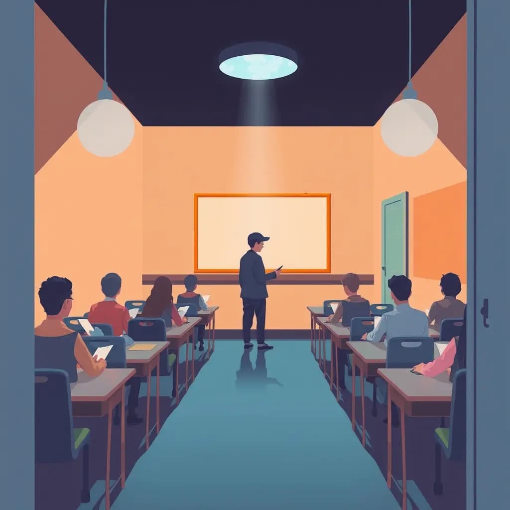 Dream illustration: Walking into wrong classroom