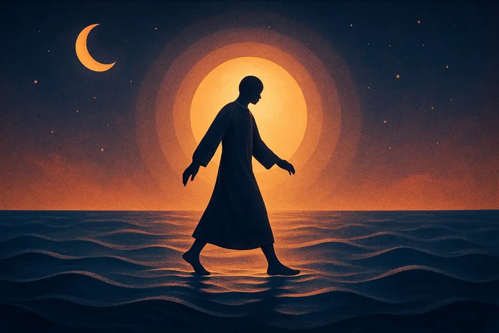 Dream illustration: Walking on Water