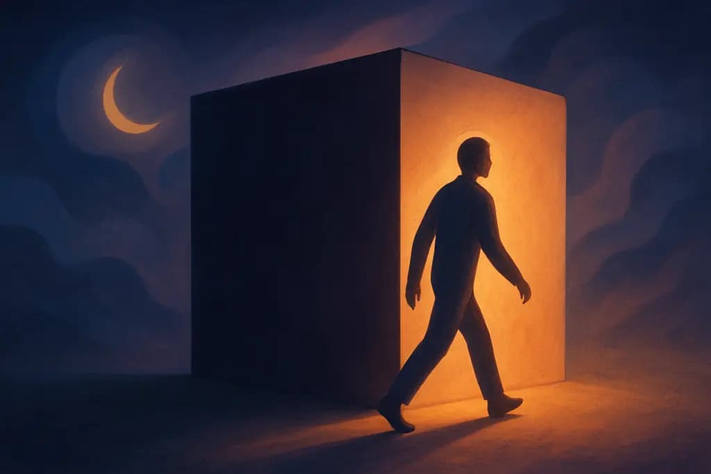 Dream illustration: Walking straight through solid walls