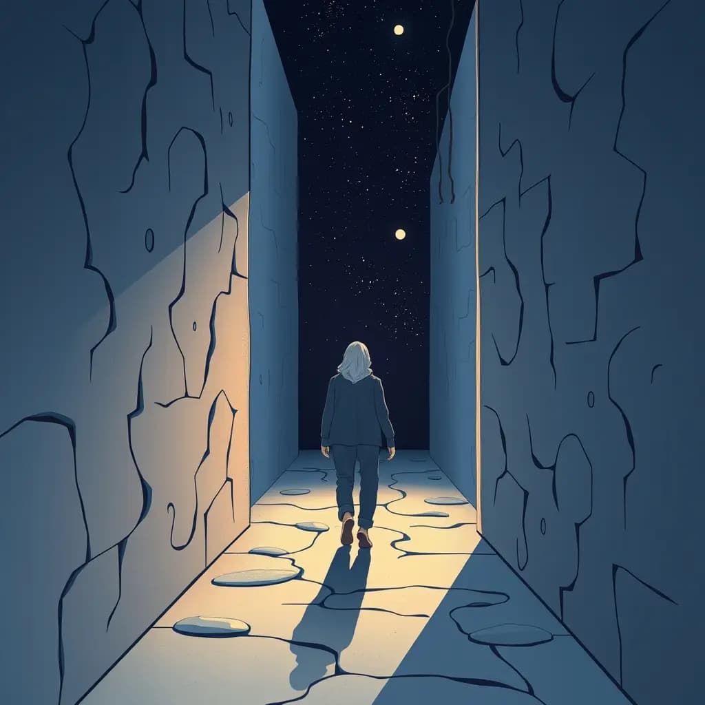 Dream illustration: Walking through walls