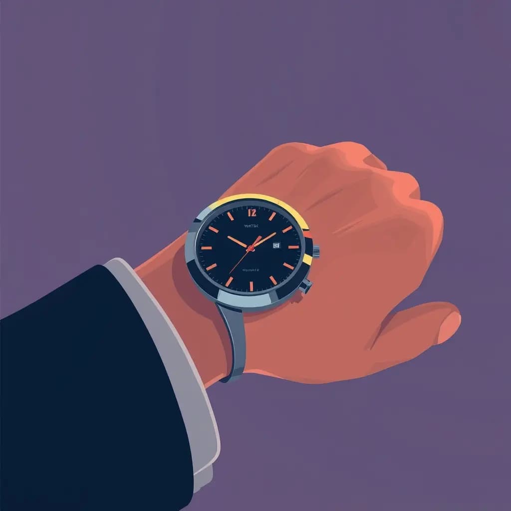 Dream illustration: Wearing borrowed designer watch