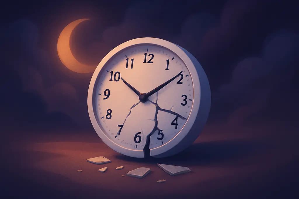 Dream illustration: white broken clock