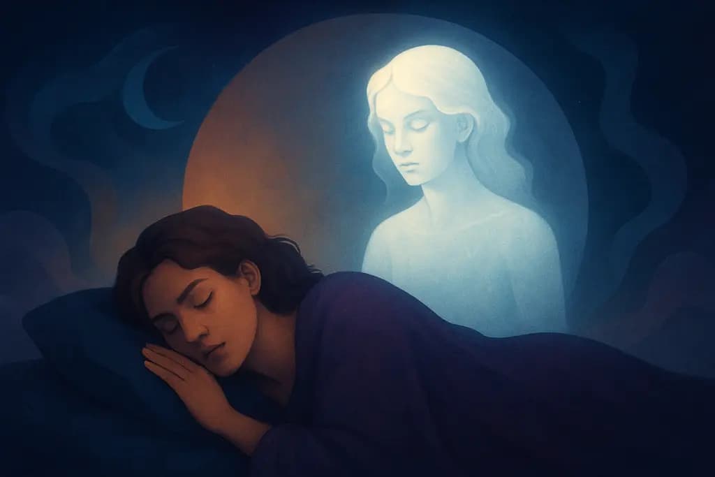 Dream illustration: white doppelganger dream