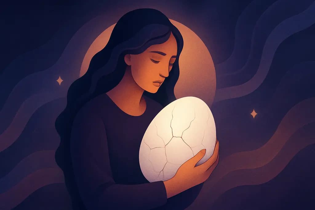 Dream illustration: white fragile object I'm carrying dream meaning