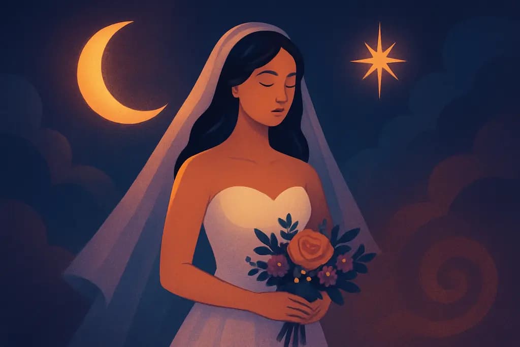 Dream illustration: white getting married dream meaning