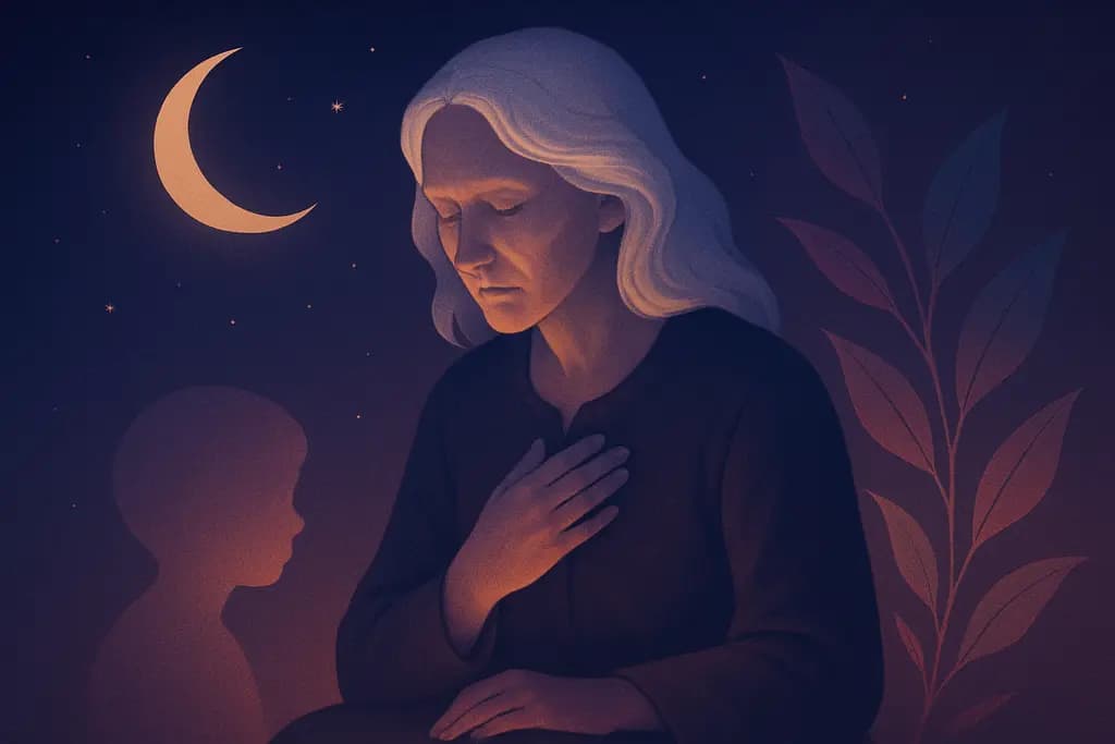 Dream illustration: white-haired secret family member in my dream