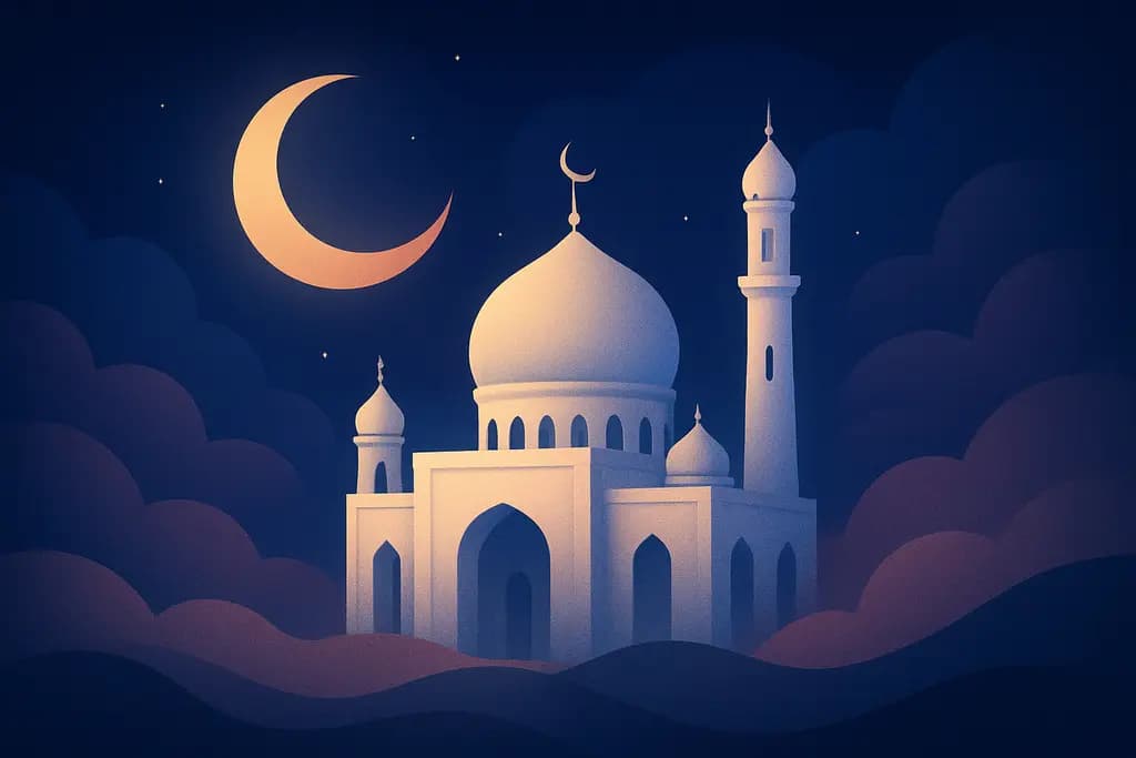 Dream illustration: white mosque dream meaning