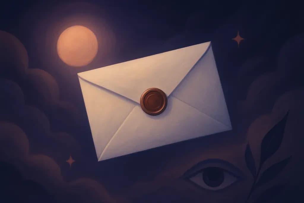 Dream illustration: white sealed letter