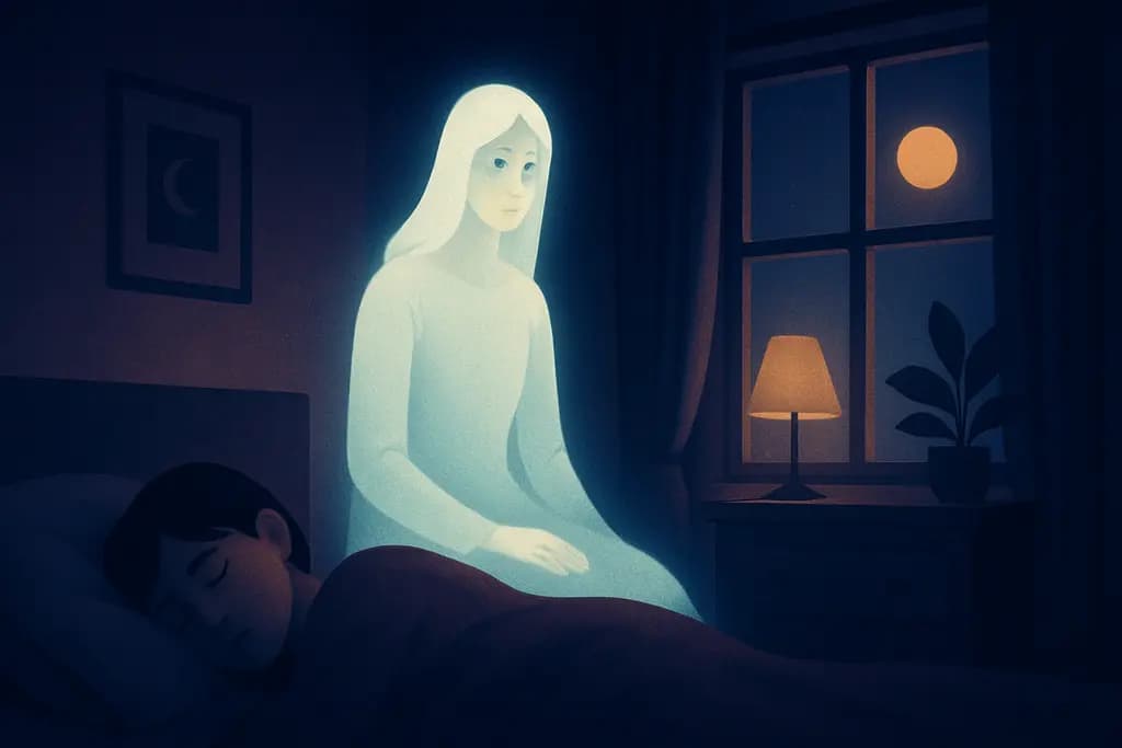 Dream illustration: white secret family member in house