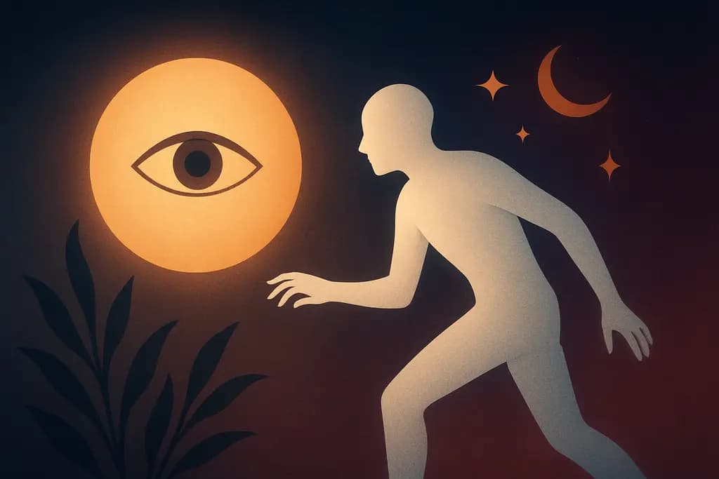 Dream illustration: white shadow acting on its own dream meaning