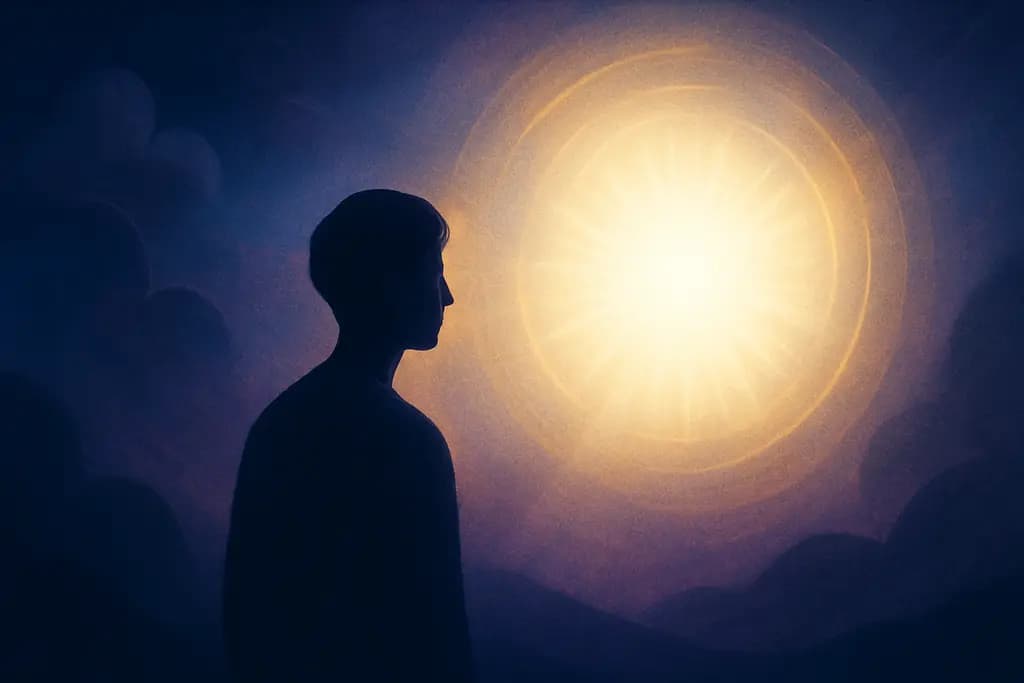 Dream illustration: white sudden blinding white light dream meaning