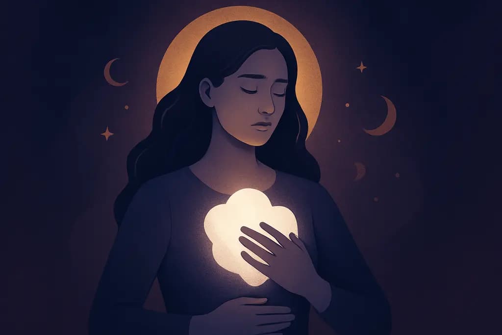 Dream illustration: white unseen pressure on my chest